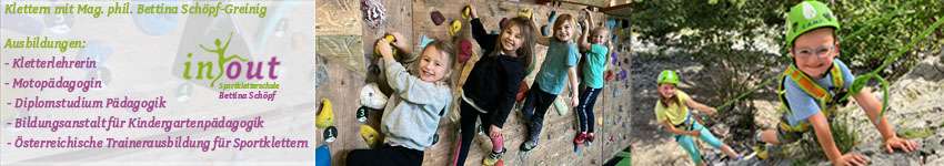 inout Sportkletterschule Bettina Sch&ouml;pf-Greinig Kletterkurse in Imst und Tirol